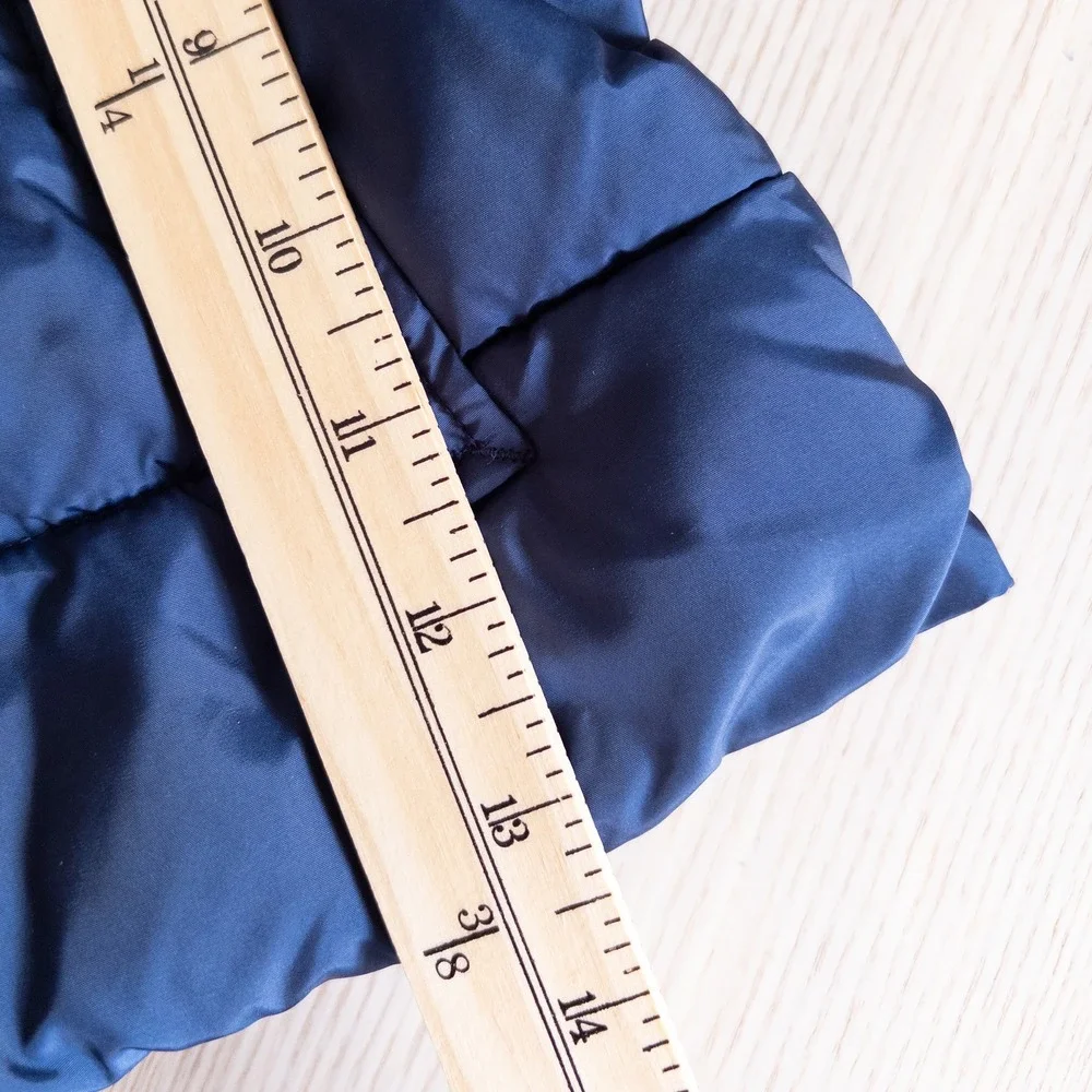 Baby GAP Puffer Jacket Navy Blue Hooded Quilted Peacoat Kids 12-18 Months